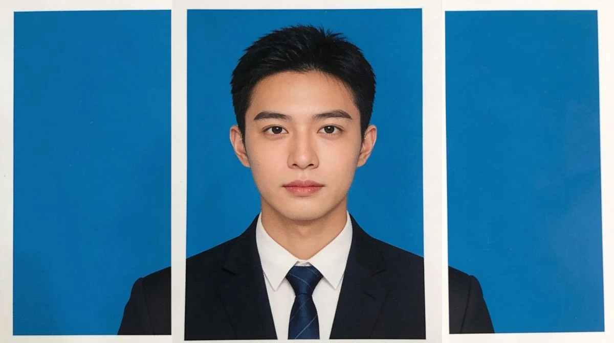 证件照换背景效果展示